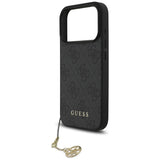 Husa pentru iPhone 17 Pro, Guess Hardcase 4G Charm Cradle MagSafe (GUHMP17LGF4GCK), negru