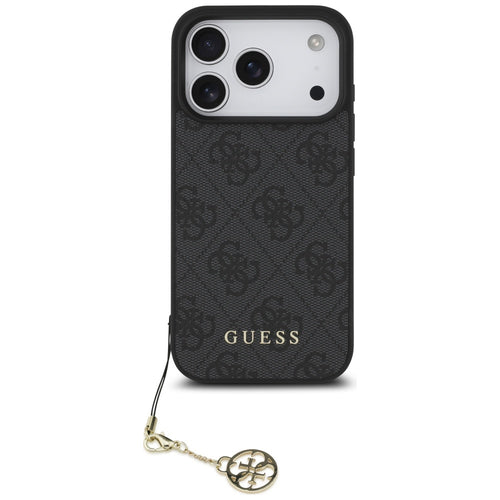 Husa pentru iPhone 17 Pro, Guess Hardcase 4G Charm Cradle MagSafe (GUHMP17LGF4GCK), negru