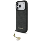 Husa pentru iPhone 17 Pro, Guess Hardcase 4G Charm Cradle MagSafe (GUHMP17LGF4GCK), negru