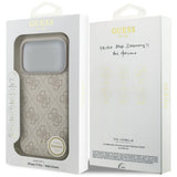 Husa pentru iPhone 17 Pro, Guess Hardcase 4G Charm Cradle MagSafe (GUHMP17LGF4GCP), roz