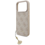 Husa pentru iPhone 17 Pro, Guess Hardcase 4G Charm Cradle MagSafe (GUHMP17LGF4GCP), roz