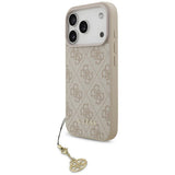 Husa pentru iPhone 17 Pro, Guess Hardcase 4G Charm Cradle MagSafe (GUHMP17LGF4GCP), roz