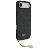 Husa pentru iPhone 17 Air, Guess Hardcase 4G Charm Cradle MagSafe (GUHMP17MGF4GCK), negru