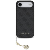 Husa pentru iPhone 17 Air, Guess Hardcase 4G Charm Cradle MagSafe (GUHMP17MGF4GCK), negru