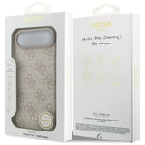 Husa pentru iPhone 17 Air, Guess Hardcase 4G Charm Cradle MagSafe (GUHMP17MGF4GCP), roz