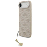 Husa pentru iPhone 17 Air, Guess Hardcase 4G Charm Cradle MagSafe (GUHMP17MGF4GCP), roz