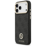 Husa pentru iPhone 17 Pro Max, Guess Hardcase 4G Strass Logo MagSafe (GUHMP17XP4GRMDEK), negru