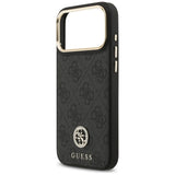 Husa pentru iPhone 17 Pro Max, Guess Hardcase 4G Strass Logo MagSafe (GUHMP17XP4GRMDEK), negru