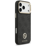 Husa pentru iPhone 17 Pro Max, Guess Hardcase 4G Strass Logo MagSafe (GUHMP17XP4GRMDEK), negru