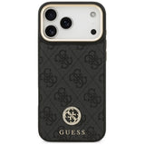 Husa pentru iPhone 17 Pro Max, Guess Hardcase 4G Strass Logo MagSafe (GUHMP17XP4GRMDEK), negru