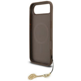 Husa pentru iPhone 17 Air, Guess Hardcase 4G Charm Cradle MagSafe (GUHMP17MGF4GCW), maro