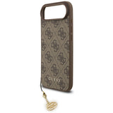 Husa pentru iPhone 17 Air, Guess Hardcase 4G Charm Cradle MagSafe (GUHMP17MGF4GCW), maro