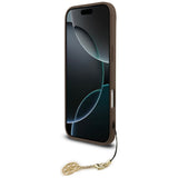 Husa pentru iPhone 17 Air, Guess Hardcase 4G Charm Cradle MagSafe (GUHMP17MGF4GCW), maro