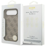 Husa pentru iPhone 17 Air, Guess Hardcase 4G Charm Cradle MagSafe (GUHMP17MGF4GCW), maro