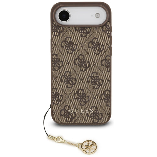 Husa pentru iPhone 17 Air, Guess Hardcase 4G Charm Cradle MagSafe (GUHMP17MGF4GCW), maro