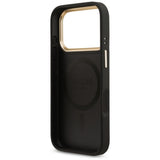 Husa pentru iPhone 17 Pro, Guess Hardcase 4G Strass Logo MagSafe (GUHMP17LP4GRMDEK), negru