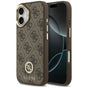 Husa pentru iPhone 17, Guess Hardcase 4G Strass Logo MagSafe (GUHMP17SP4GRMDEW), maro