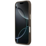 Husa pentru iPhone 17, Guess Hardcase 4G Stripe MagSafe (GUHMP17SPG4SEMCW), maro