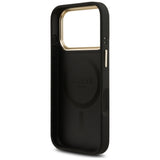 Husa pentru iPhone 17 Pro Max, Guess Hardcase 4G Stripe MagSafe (GUHMP17XPG4SEMCK), negru