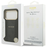 Husa pentru iPhone 17 Pro Max, Guess Hardcase 4G Stripe MagSafe (GUHMP17XPG4SEMCK), negru