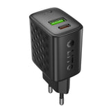 Incarcator retea Lito (LC19), Type-C, USB Output, PD30W, GaN, PC Fireproof, EU Plug, negru