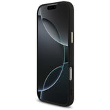Husa pentru iPhone 17 Pro Max, Guess Fixed Glitter Big 4G Metal Frame (GUHCP17XHG4SGCK), negru