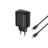 Incarcator retea Lito (LC24T), cu Type-C Cable Included, Type-C, USB Output, PD65W, GaN, PC Fireproof, EU Plug, negru