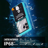 Husa pentru Samsung Galaxy S23 Ultra, ShellBox AirBox Waterproof IP68 Case (max. 6.9 inch), albastru