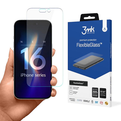 Folie de protectie pentru iPhone 16 Pro Max, 3mk FlexibleGlass