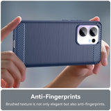 Husa pentru OPPO Reno13 F 4G, Techsuit Carbon Silicone, albastru