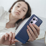 Husa pentru OPPO Reno13 F 4G, Techsuit Carbon Silicone, albastru