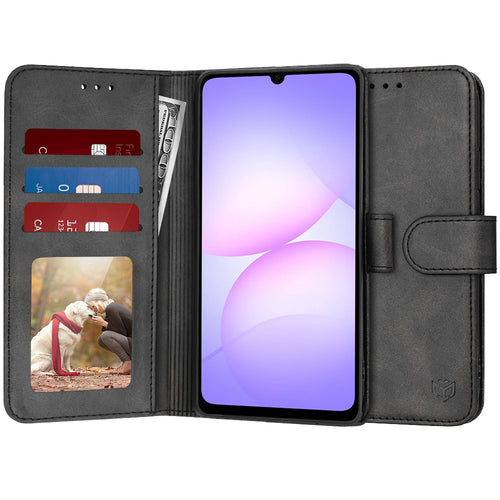 Husa pentru Samsung Galaxy A07 4G, Techsuit Diary Book, negru