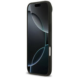 Husa pentru iPhone 17 Air, Guess Grained Flowers MagSafe (GUHMP17MPGNMPLMK), negru