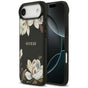 Husa pentru iPhone 17 Air, Guess Grained Flowers MagSafe (GUHMP17MPGNMPLMK), negru