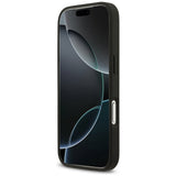 Husa pentru iPhone 17 Pro, Guess Grained Flowers MagSafe (GUHMP17LPGNMPLMK), negru