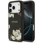 Husa pentru iPhone 17 Pro, Guess Grained Flowers MagSafe (GUHMP17LPGNMPLMK), negru