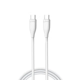 Cablu Lito de date Liquid Silicon (LD03), Type-C to Type-C, Incarcare rapida, 60W, 1m, alb