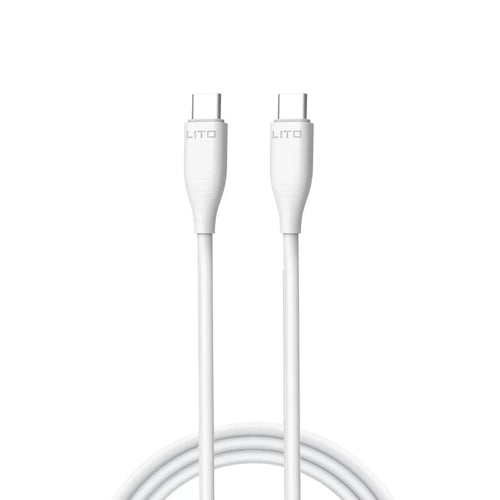 Cablu Lito de date Liquid Silicon (LD03), Type-C to Type-C, Incarcare rapida, 60W, 1m, alb