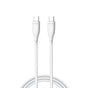 Cablu Lito de date Liquid Silicon (LD03), Type-C to Type-C, Incarcare rapida, 60W, 1m, alb