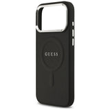 Husa pentru iPhone 17 Pro Max, Guess Hardcase Classic Logo MagSafe (GUHMP17XPSAREGSK), negru