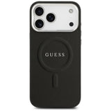 Husa pentru iPhone 17 Pro Max, Guess Hardcase Classic Logo MagSafe (GUHMP17XPSAREGSK), negru