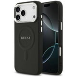 Husa pentru iPhone 17 Pro Max, Guess Hardcase Classic Logo MagSafe (GUHMP17XPSAREGSK), negru