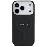 Husa pentru iPhone 17 Pro, Guess Hardcase Classic Logo MagSafe (GUHMP17LPSAREGSK), negru