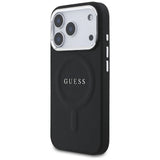 Husa pentru iPhone 17 Pro, Guess Hardcase Classic Logo MagSafe (GUHMP17LPSAREGSK), negru