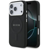 Husa pentru iPhone 17 Pro, Guess Hardcase Classic Logo MagSafe (GUHMP17LPSAREGSK), negru