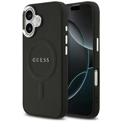 Husa pentru iPhone 17, Guess Hardcase Classic Logo MagSafe (GUHMP17SPSAREGSK), negru