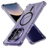 Husa pentru Xiaomi Redmi Note 14 Pro+ 5G, Techsuit Shockproof Clear Silicone MagSafe, fumuriu