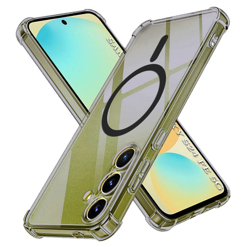 Husa pentru Samsung Galaxy S24 FE, Techsuit Shockproof Clear Silicone MagSafe, fumuriu