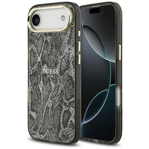 Husa pentru iPhone 17 Air, Guess Python Pattern MagSafe (GUHMP17MHIMPYGK), negru