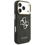 Husa pentru iPhone 17 Pro, Guess Big 4G Classic Logo cu Big Strap Metal Buttons (GUHCP17LP4G4BCSK), negru
